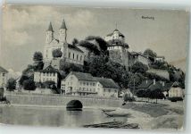 4663 Aarburg 1909 Foto AK Kirche Burg