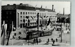 4000 Basel Bâle 1942 Foto AK Ausstellung Basel Mustermesse 1942 Straßenbahn