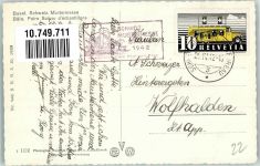 4000 Basel Bâle 1942 Foto AK Ausstellung Basel Mustermesse 1942 Straßenbahn