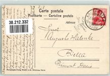 3700 Spiez 1910 Foto AK Vogelschau Relief Montreux-Oberland-Bahn