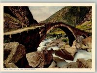 Schöllenen Foto AK Alte Brücke