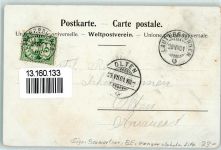 Wengernalp 1901 Lithographie Wengernalpbahn Silberhorn sign Baumartner