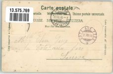 1400 Yverdon-les-Bains 1898 Gebrauchsspuren Denkmal Pestalozzi Kirche Lithographie