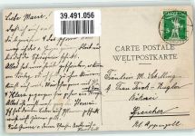 Basler Mission Jubiläumskarte Künstlerkarte E. Burnand Motiv Schweiz Gebrauchsspuren