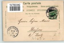 4950 Huttwil 1897 BOAKC Bahnhof Eisenbahn Lithographie