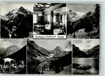 9472 Grabs Foto AK Kurhaus Voralp Ziegen Foto Gross