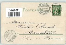 1899 Künstlerkarte Studentika Carcerlied Pfeife Kachelofen sign. Ort lt. Stempel