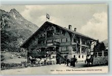 Maloja Hotel Schweizerhof AK Postkutsche Schweiz 1910 Gebrauchsspuren