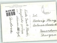 8590 Romanshorn Gebrauchsspuren Fliegeraufnahme Gasthaus Alkoholfreies Volksheim Gasthaus Schloss