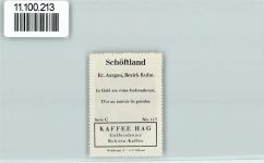 5040 Schöftland - Vignette Wappen Kaffee Hag ca 1920-1940
