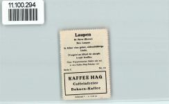 3177 Laupen BE - Vignette Wappen Kaffee Hag ca 1920-1940
