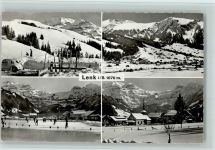 3775 Lenk im Simmental - Skifahrer Schlittschuhfahrer Winterlandschaft