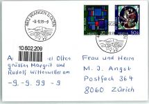 Wangen an der Aare Kirche Stempel 9.9.99.9 Phila Schweiz