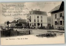 2126 Les Verrières 1905 Foto AK Rue de la Gare