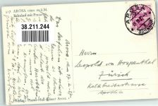 Arosa Bahnhof mit Prasura Bahnhof Schweiz 1937 Winter