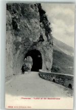 6442 Gersau 1910 Foto AK Beatenstrasse Tunnel Thunersee