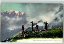 1450 Ste-Croix - Nebelstudie Mont Blanc Ort lt. Stempel