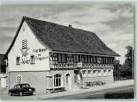 8586 Erlen Foto AK Gasthaus und Metzgerei Adler Auto