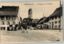 4460 Gelterkinden Foto AK Kirche Marktplatz Kirchrain Handlung