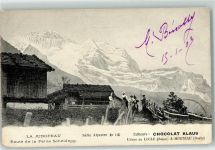 Jungfrau BE 1907 Gebrauchsspuren Chocolat Klaus