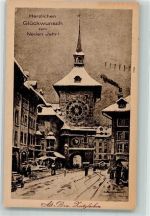 3000 Bern Berne 1922 Gebrauchsspuren Zeitglockenturm Neujahr