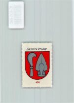 5412 Gebenstorf Reuss - Vignette Wappen Kaffee Hag ca 1920-1940 Rebmesser Pflugeisen
