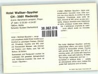 3987 Riederalp FOTO KEINE AK Hotel Gasthaus Wpycher Winter