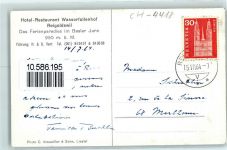 4418 Reigoldswil Foto AK Hotel Gasthaus Wasserfallenhof Fahne