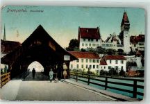 5620 Bremgarten AG 1918 Gebrauchsspuren Reussbrücke