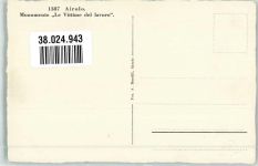 6780 Airolo Folienkarte / Lackkarte Denkmal Traforo del Gotthardo