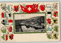 8000 Zürich Prägedruck Wappen