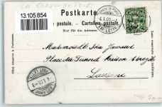 2300 La Chaux-de-Fonds 1900 - Winter, Straßenbahn, Bonne et Heureuse Annee - Städteglückwünsche