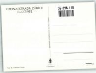 8000 Zürich 1982 Foto AK Gymnaestrada Fotograf Aschmann