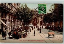 8000 Zürich 1910 - Bahnhofstrasse Marktszene
