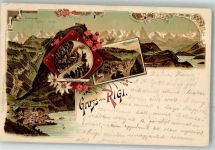6410 Rigi Klösterli 1902 Lithographie Bergbahn Hotel