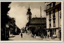 4950 Huttwil 1929 Foto AK Bahnhofstrasse Kirche