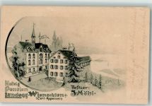 9426 Lutzenberg Gebrauchsspuren Hotel Pension Landegg-Wienachten J. Möhl Lithographie