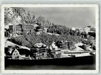 7050 Arosa Gebrauchsspuren Grand Hotel Tschuggen Dezembermorgen WK II Stempel Oberpommern