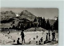 3715 Adelboden BE - Schwimmbad mit Grosslohner und Steghorn