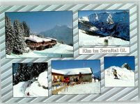 8767 Elm - Winter Sernftal Skifahrer Gasthaus Schabell