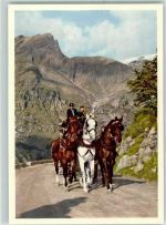 1860 Achtplätzer Cupee Landauer mit Bankette Postkutsche Schweiz