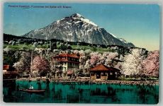 3705 Faulensee 1936 Foto AK Pension Seeblick