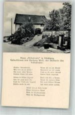 8802 Kilchberg ZH Foto AK Geburtshaus B. Weltli Haus Hohenrain Volkslied