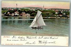 8702 Zollikon 1907 Foto AK Segelboot