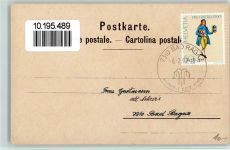 7312 Pfäfers Künstlerkarte Taminaschlucht Zierrahmen