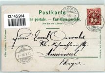 8000 Zürich 1899 Lithographie Utoquai Alpenquai Escherdenkmal mit Bahnhof