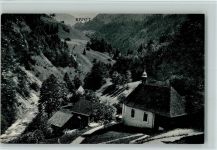 6073 Flüeli-Ranft 1921 - Teilansicht mit Kirche AK