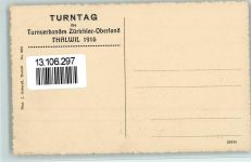 8800 Thalwil - Gaberell Nr. 3034 Turntag des Turnverbandes Zürichsee-Oberland 1916 Steinstossen AK