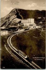 1844 Rochers-de-Naye Montreux Foto AK Bergbahn Hotel Rochers de Naye