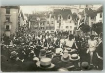 6430 Schwyz Foto AK Festumzug Ort handschriftlich